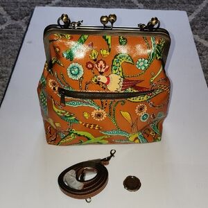 Patricia Nash Novella Frame Kiss-Lock Birds Of Paradise Bag. 10th Anniversary.